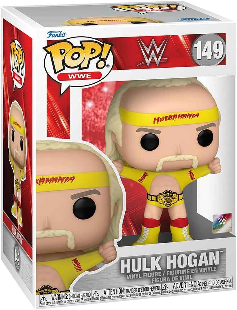 Pop Sports WWE Wrestling 3.75 Inch Vinyl Figure - Hulk Hogan with Belt (Hulkamania) #149