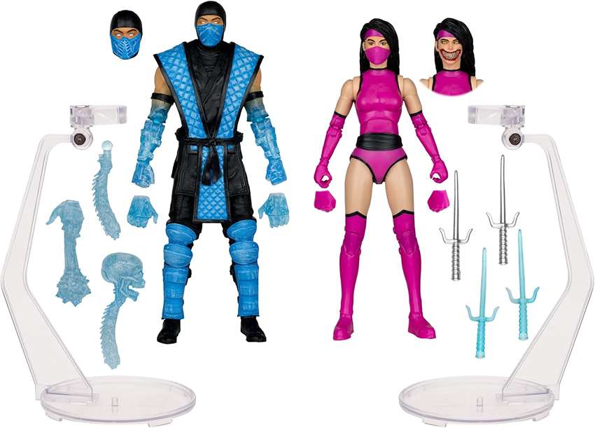 Mortal Kombat Klassic Wave 1 Sub-Zero vs Mileena Deluxe 7 Inch