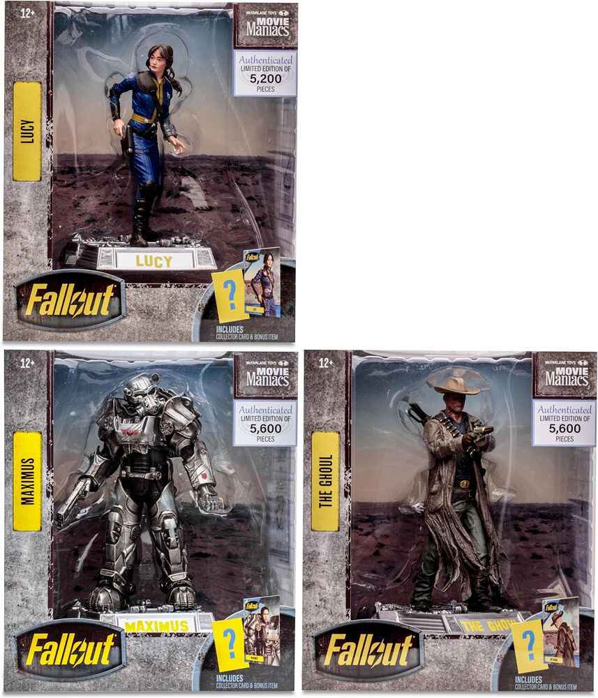 Fallout Movie Maniacs - Set of 3 (Ghoul, Lucy, Maximus) 6 Inch Posed Figure