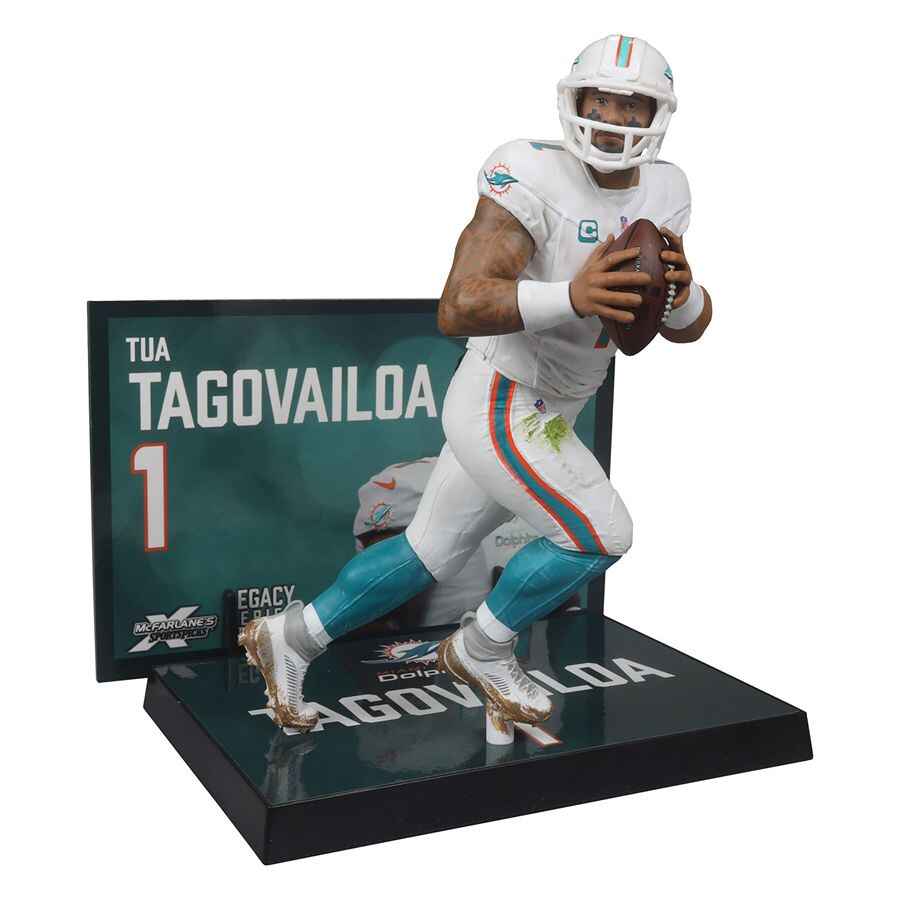 Mcfarlane Sportpicks NFL Inch Posed Figure Tua Tagovailoa (Miami Dolphin) Platinum Chase
