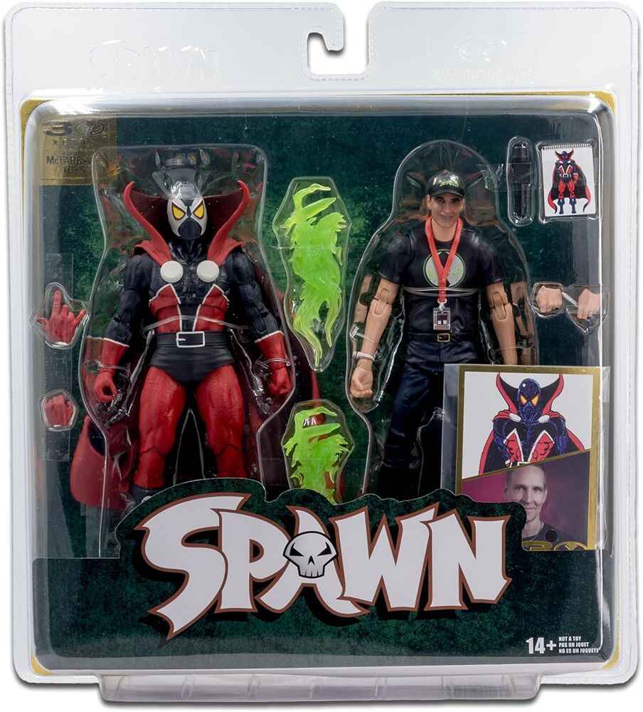 Spawn 30th Anniversary Spawn and Todd Mcfarlane 7 Inch Action Figure 2-Pack