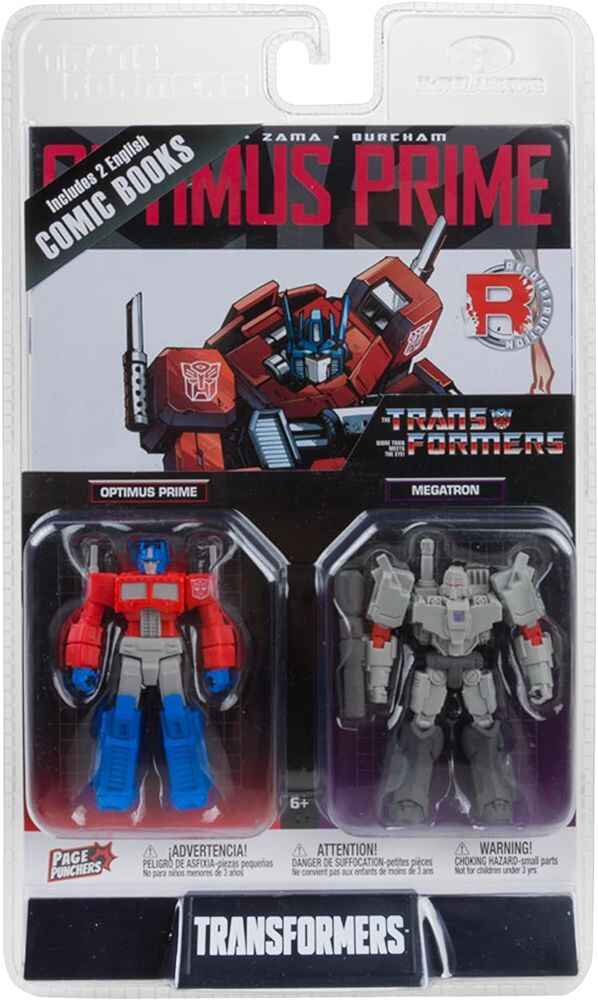 Transformers Comic 3.75 Inch Action Figure Page Punchers 2-Pack - Optimus Prime & Megatron