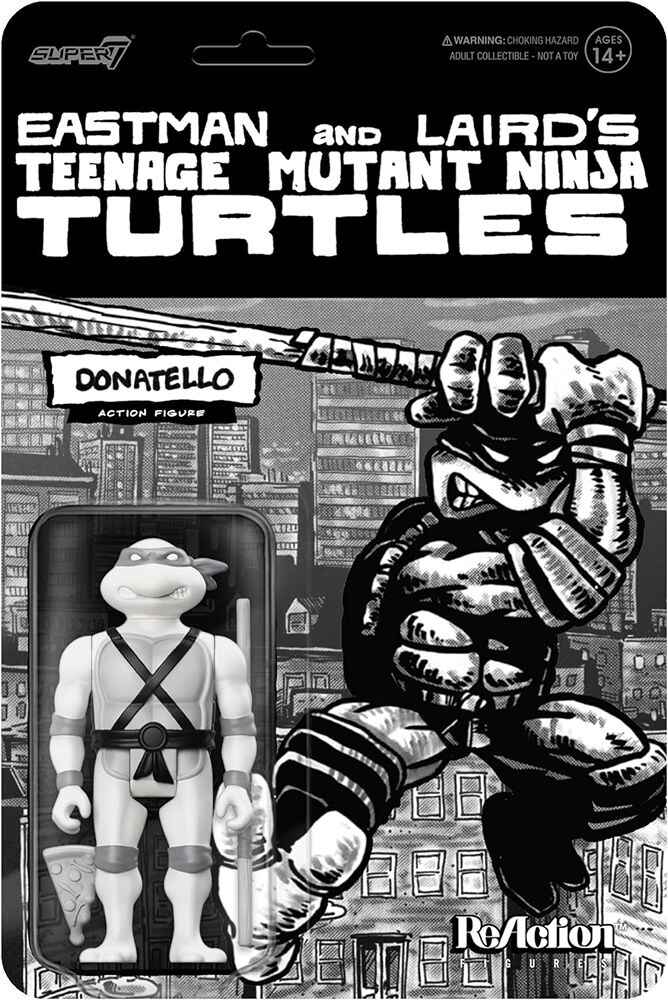 Teenage Mutant Ninja Turtles Reaction Donatello (Comic Grayscale) 3.75 Inch Figure