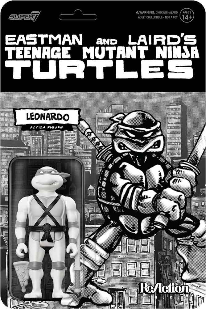 Teenage Mutant Ninja Turtles Reaction Leonardo (Comic Grayscale) 3.75 Inch Figure