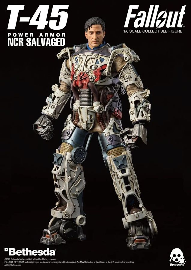 Fallout T-45 NCR Salvaged Power Armor 14.5 Inch 1/6 Scale