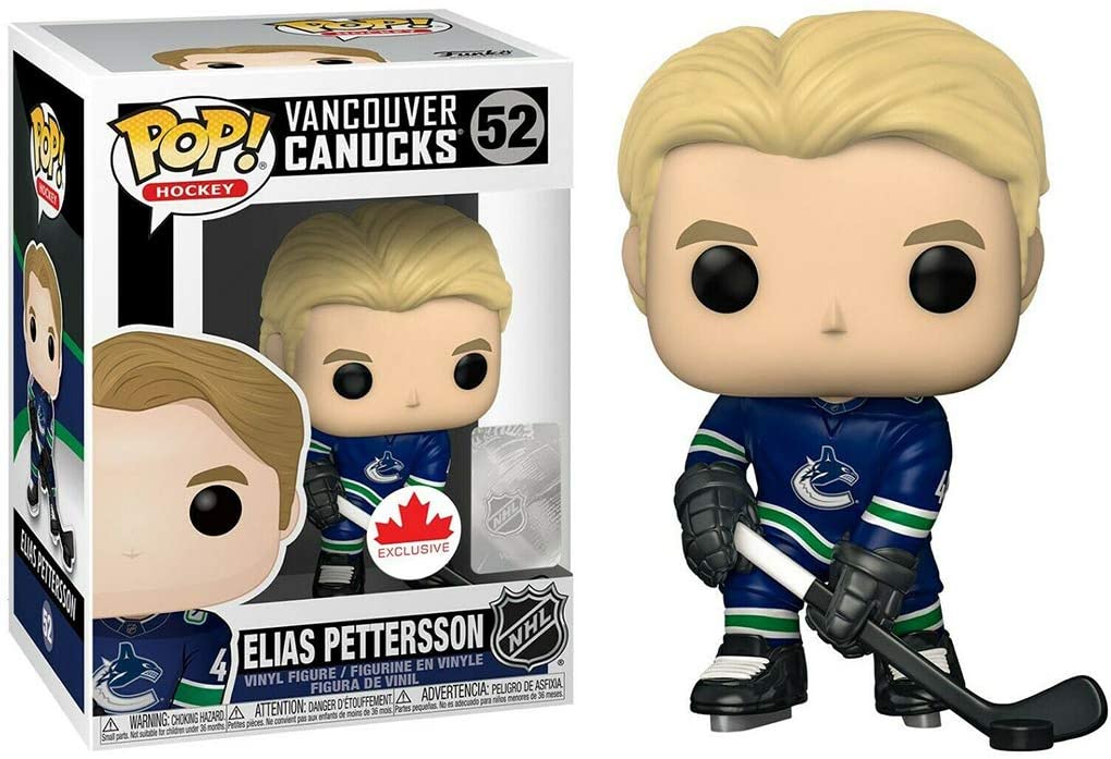 Pop Sports NHL Hockey 3.75 Inch Action Figure Vancouver Canucks Exclusive - Elias Pettersson #52 - figurineforall.com