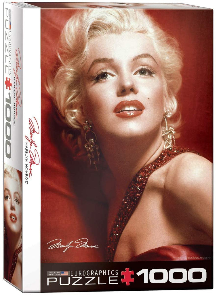 Puzzle 1000 Piece - Marilyn Monroe Red Portrait by Sam Shaw Jigsaw Puzzle 6000-0812 - figurineforall.com