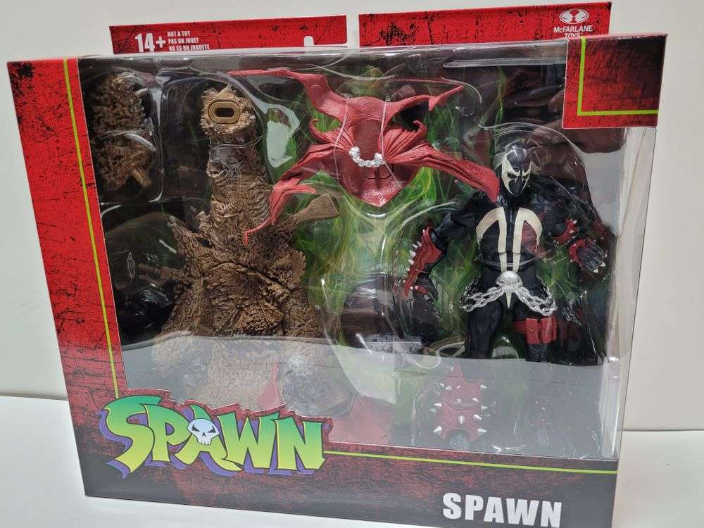Spawn Comic Series Spawn on Throne Deluxe 7 Inch Action Figure Box Set - figurineforall.com