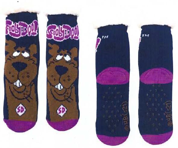 Socks Scooby-Doo Purple Sherpa Lined Socks