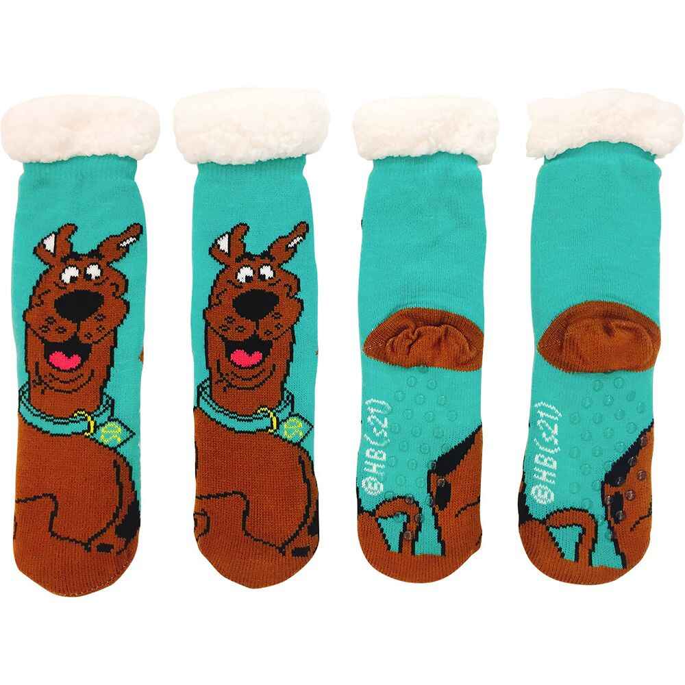 Socks Scooby-Doo Scooby Blue Sherpa Lined Socks