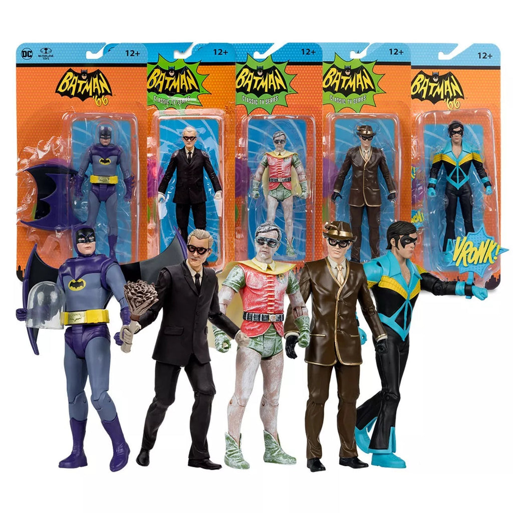 Batman DC Retro 66 Classics TV Series 1960s Wave 10 Set of 5 6 Inch Action Figure