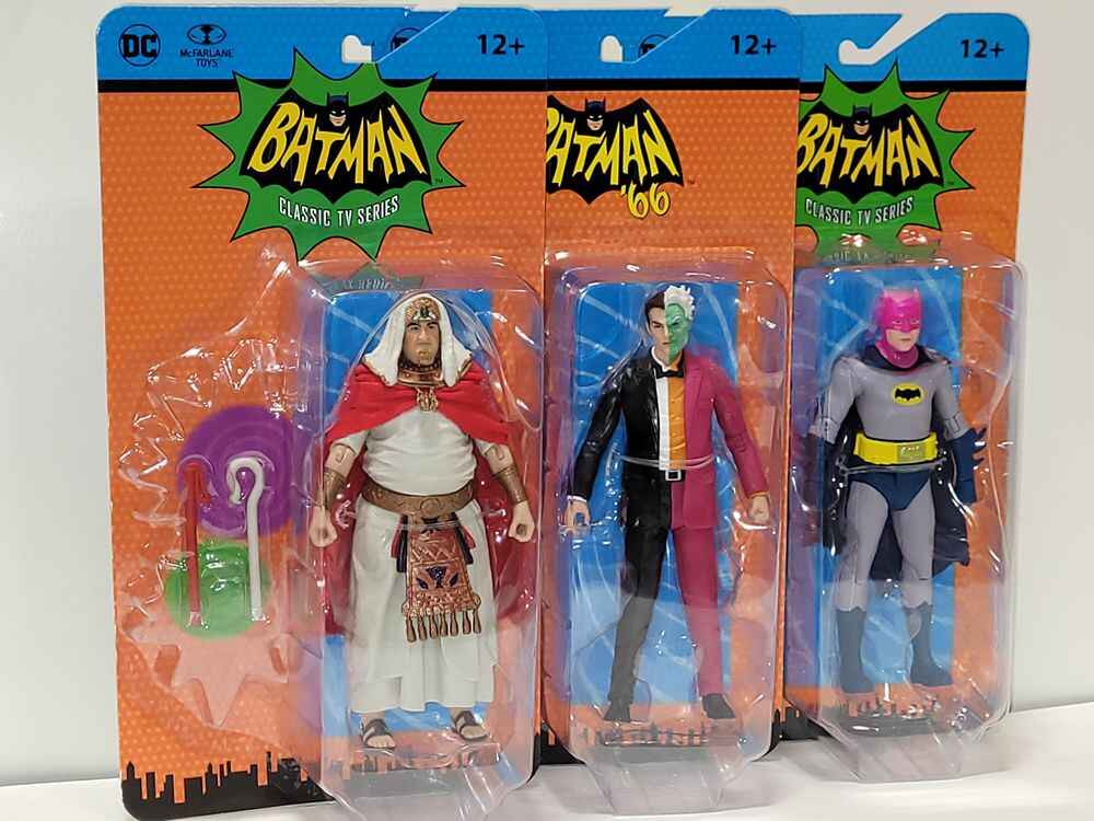 Batman DC Retro 66 Classics TV Series 1960s Wave 6 Set of 3 (King Tut, Radioactive, Two-Face) 6 Inch Action Figure