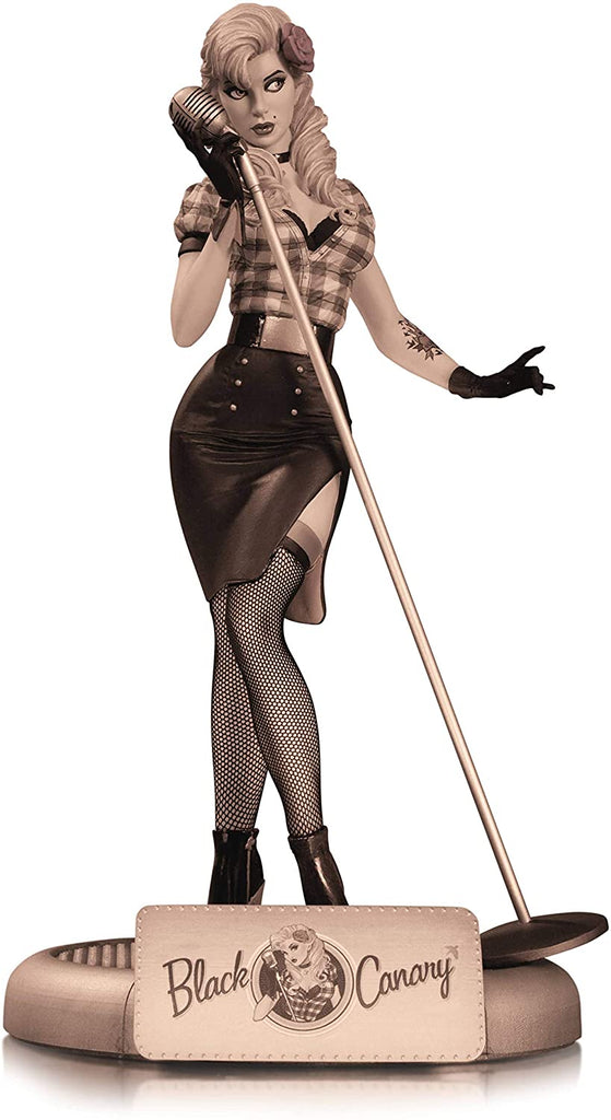 DC Collectibles Bombshells Black Canary Sepia Tone Variant Statue - figurineforall.com