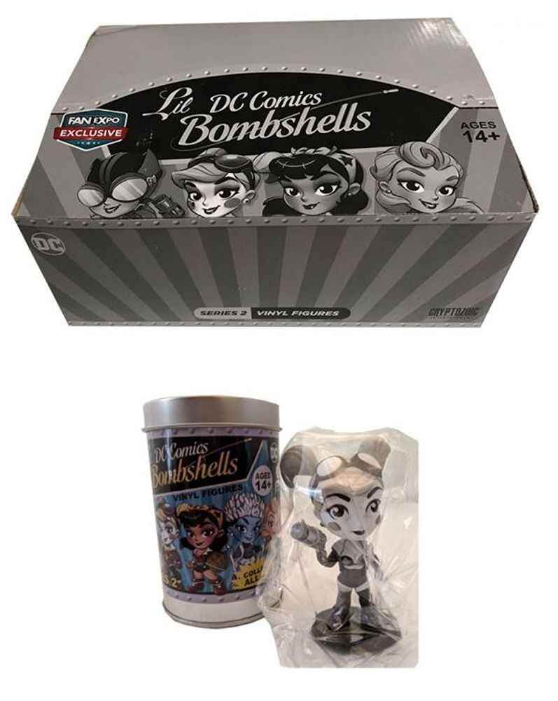 DC Collectibles Lil Bombshells Sketch Black and White Edition Fan Expo Exclusive Vinyl Figure (Box of 12 Units)