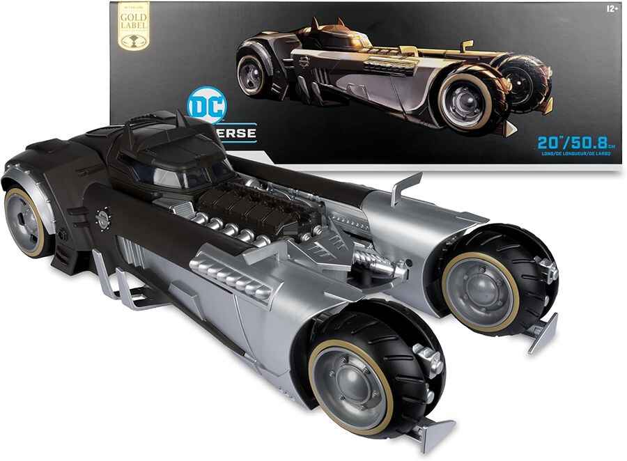 DC Multiverse Batman White Knight Comics Batmobile Gold Label Vehicle