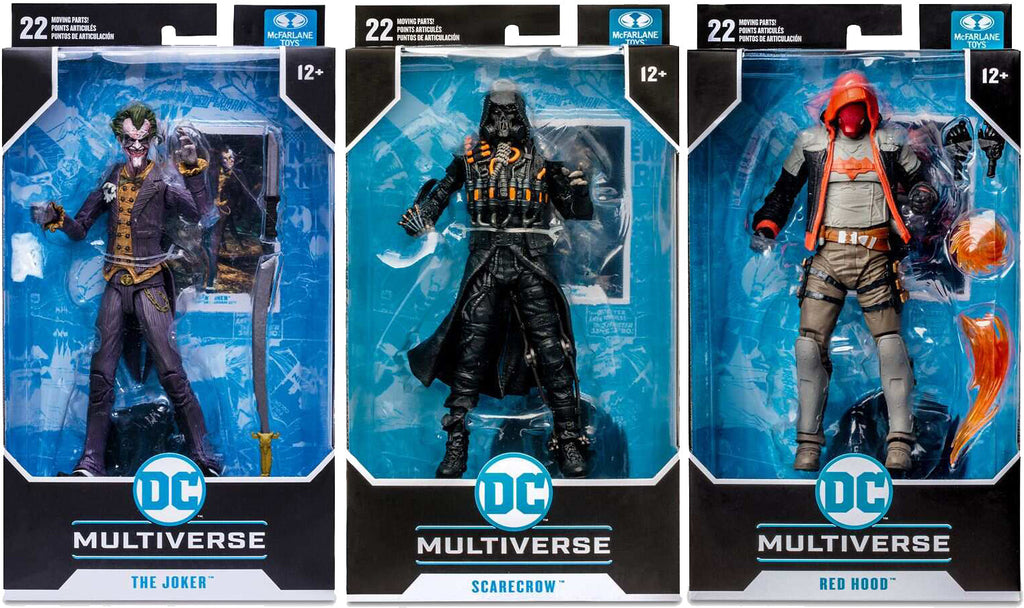 DC Multiverse Gaming Wave 8 Batman: Arkham Knight - Set of 3 (Red Hood, Joker Infected, Scarecrow) 7 Inch Action Figure