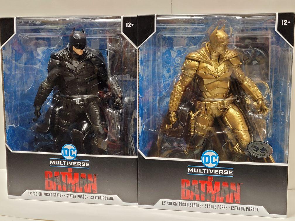 DC Multiverse THE BATMAN Movie Batman 12 Inch Statue and Gold Platinum Version - figurineforall.com