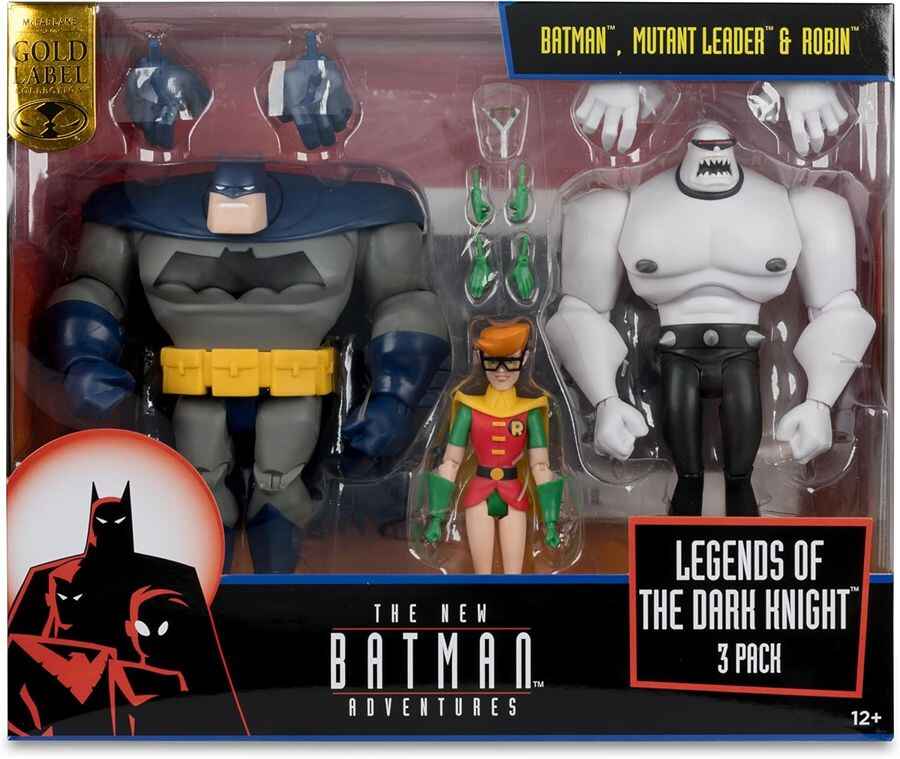 DC The New Batman Adventure Batman, Mutant Leader and Robin (Legends of the Dark Knight) 3-Pack 6 Inch Scale Action Figure