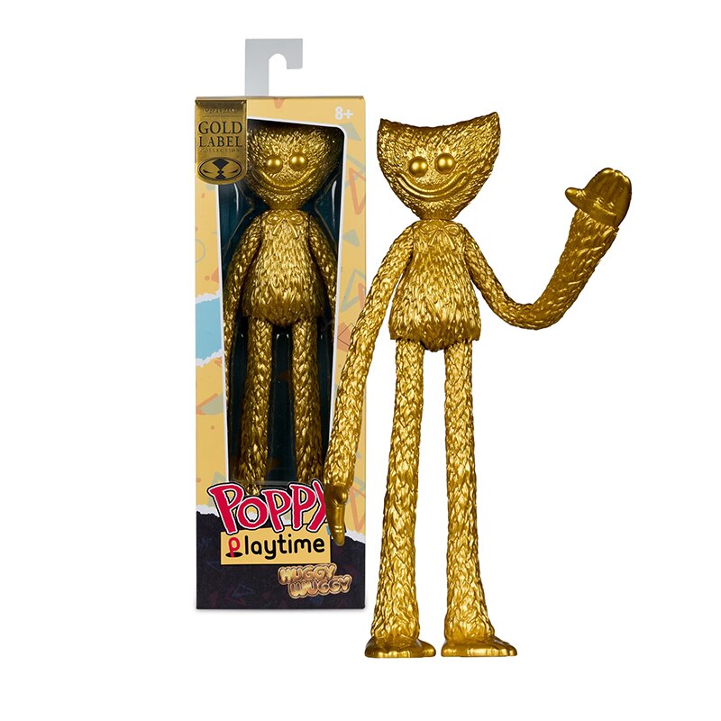 Poppy Playtime Bendable Wave 2 Gold Huggy Wuggy (Gold Label) 12 Inch Deluxe Action Figure