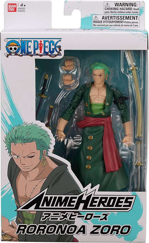 One Piece Anime Heroes Roronoa Zoro 6.5 Inch Action Figure