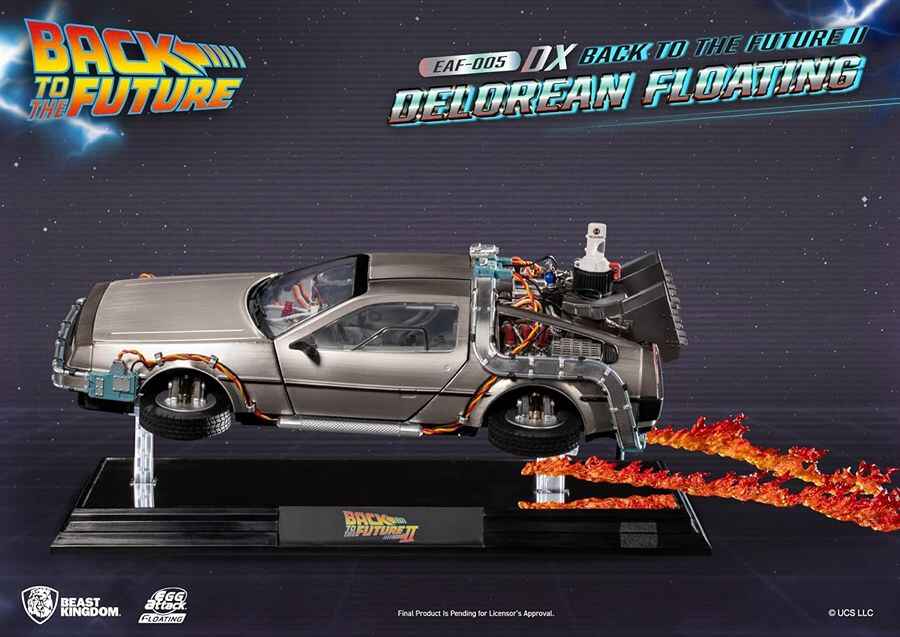 Back To The Future Part II (EAF-005DX) Floating Delorean Time Machine Figure