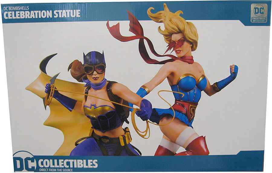 DC Collectibles Bombshells Celebration Series Batgirl and Supergirl 15 Inch Statue