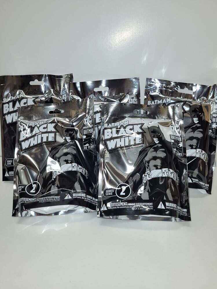 DC Collectibles Batman Black & White Series 2 Mini 3.75 Inch Figures Blind Bag 5 Pack