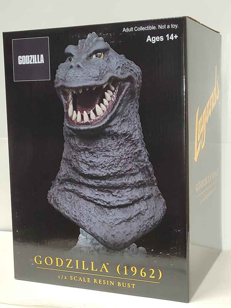 Godzilla 1962 Movie Legends in 3-D Godzilla 10 Inch 1/2 Scale Bust 3D