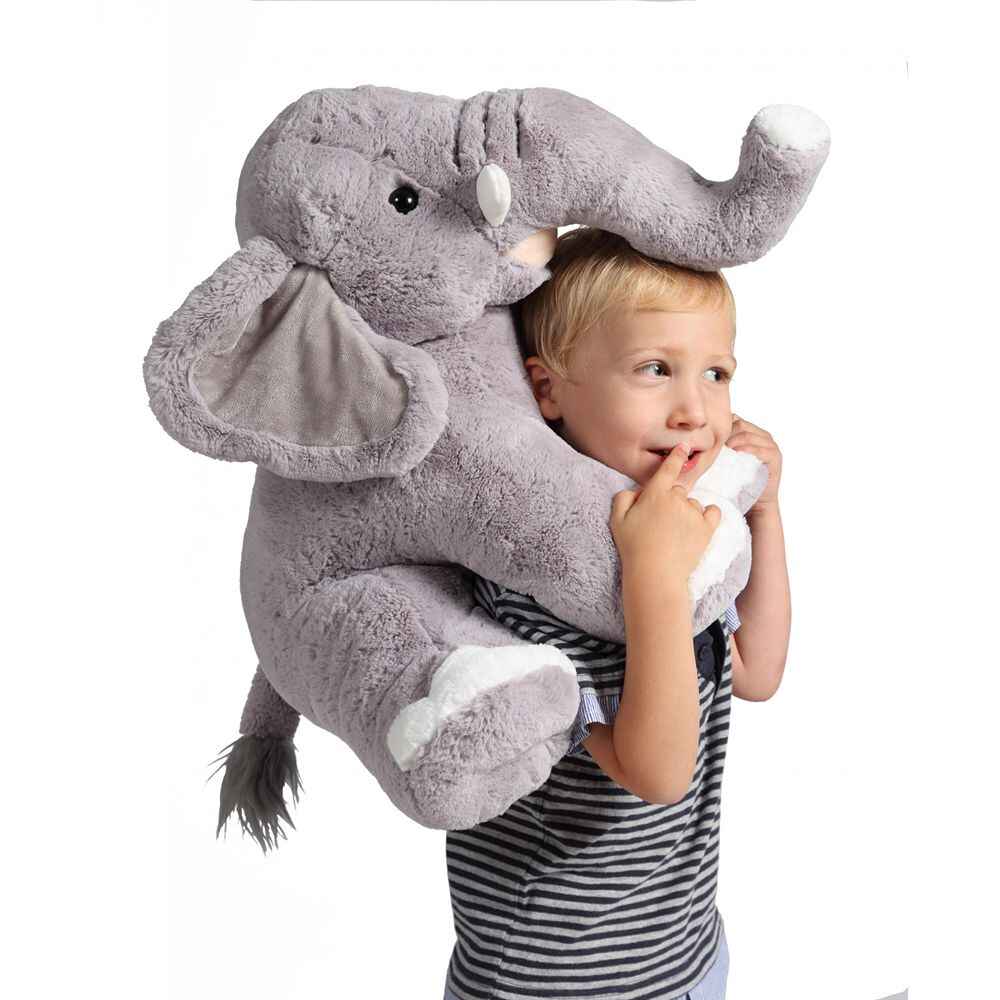 Gipsy Plush Sitting Grey Elephant 20 Inch Soft Plush