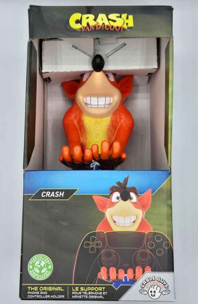 Cable Guys - Video Game Crash Bandicoot Crash 8 Inch PVC Statue Mobile Phone and Controller Holder