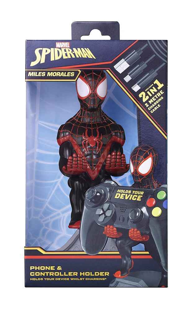 Cable Guy - Marvel Spider-Man Miles Morales Mobile Phone and Controller Holder/Charger