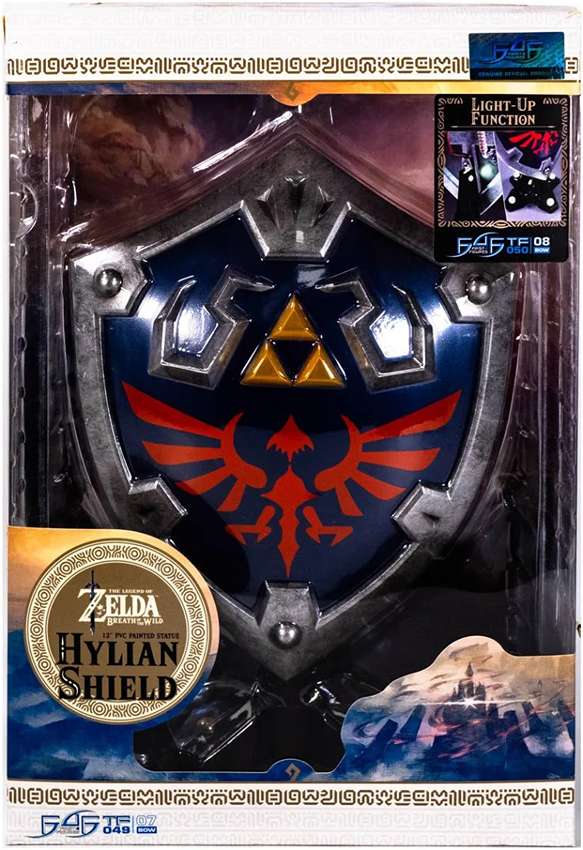 The Legend of Zelda: Breath of the Wild - Hylian Shield 12 Inch PVC Statue Collectors Edition w/ LED Base