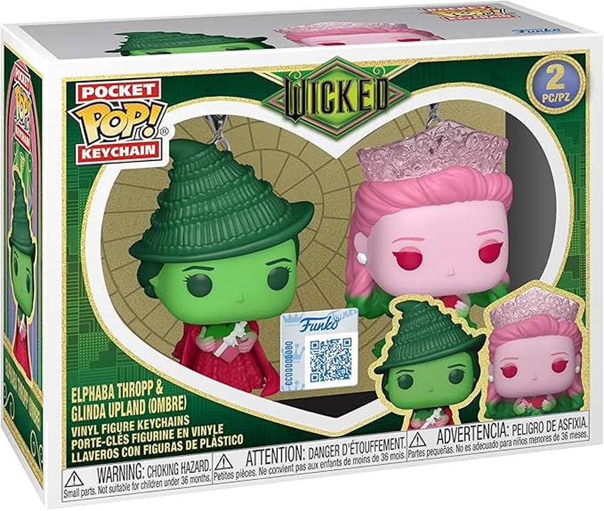 Pop Keychain Disney Wicked 1.50 Inch Vinyl Figure - Glinda & Elphaba (Ombre) Exclusive 2-Pack