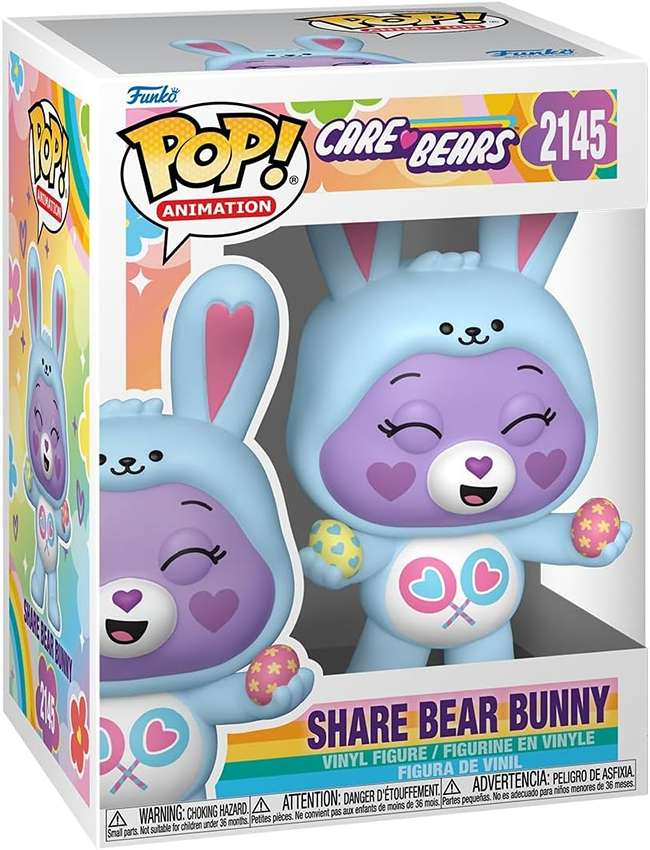 Pop Animation Care Bears Spring 3.75 Inch Vinyl Figure - Share Bear Bunny #2145