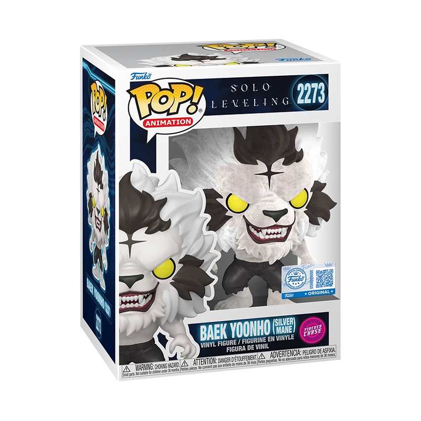 Pop Animation Solo Leveling 3.75 Inch Vinyl Figure - Baek Yoonho Flocked Chase (Silver Mane) #2273