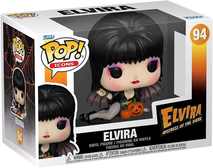 Funko Pop Icons Mistress of the Dark 3.75 Vinyl Figure - Elvira with Pumpkins #94