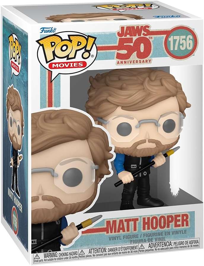 Pop Movies Jaws 50th Anniversary 3.75 Inch Vinyl Figure - Matt Hooper #1756