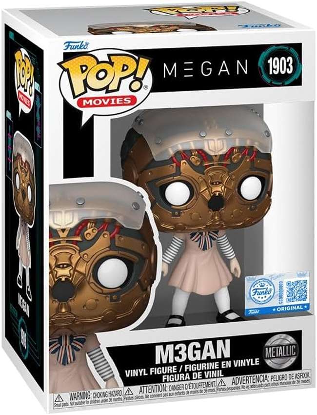 Pop Movies M3gan 3.75 Inch Vinyl Figure - Metallic Megan Exclusive #1903