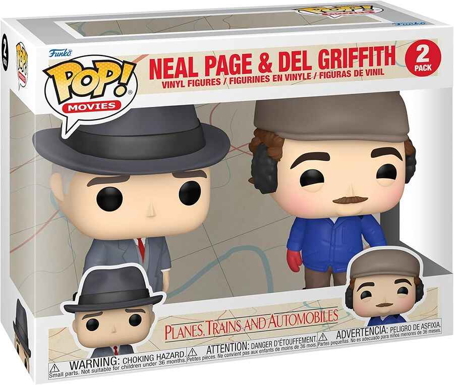 Pop Movies Planes, Trains & Automobiles 3.75 Inch Vinyl Figure - Neal Page & Del Griffith 2-Pack