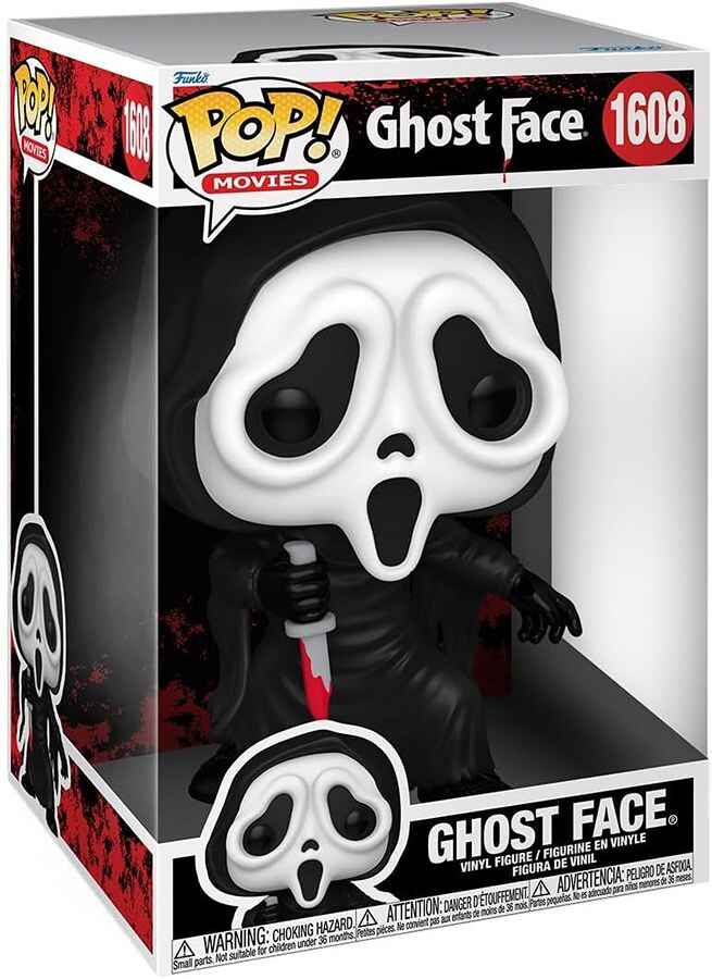 Pop Movies Scream Jumbo 10" Vinyl Figure - Ghost Face with Knife #1608