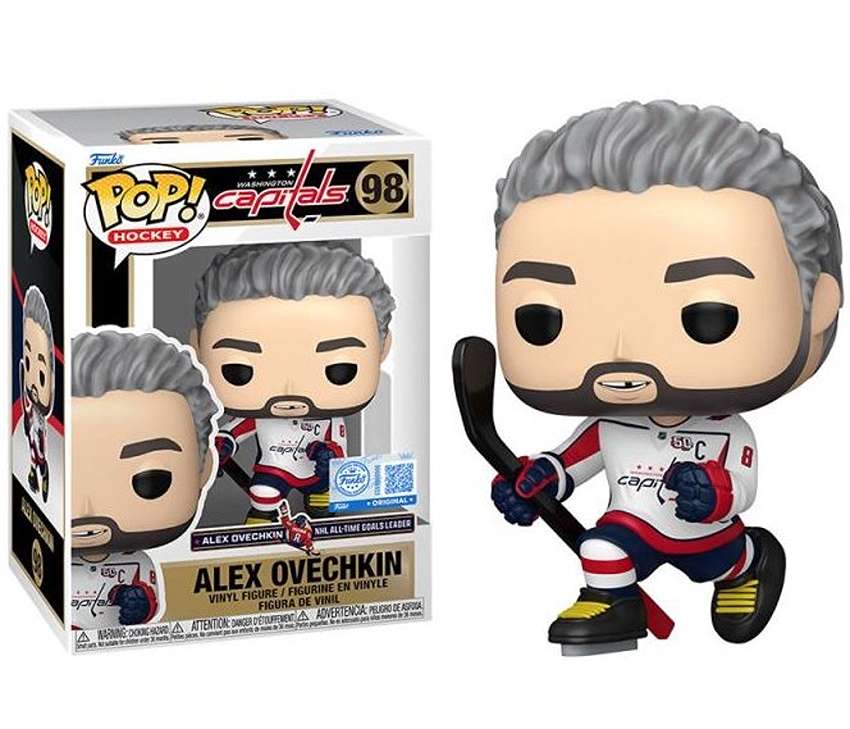 Pop Sports NHL Hockey 3.75 Inch Vinyl Figure - Alexander Ovechkin Capitals All Time Scorer Exclusive #98
