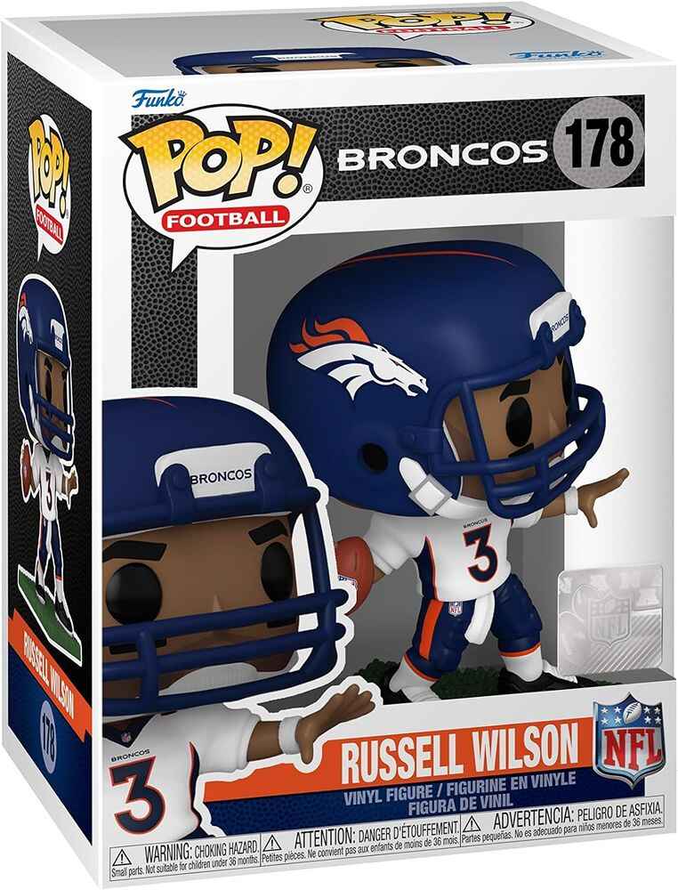Pop Sports NFL Football 3.75 Inch Vinyl Figure - Russell Wilson #178 Denver Broncos