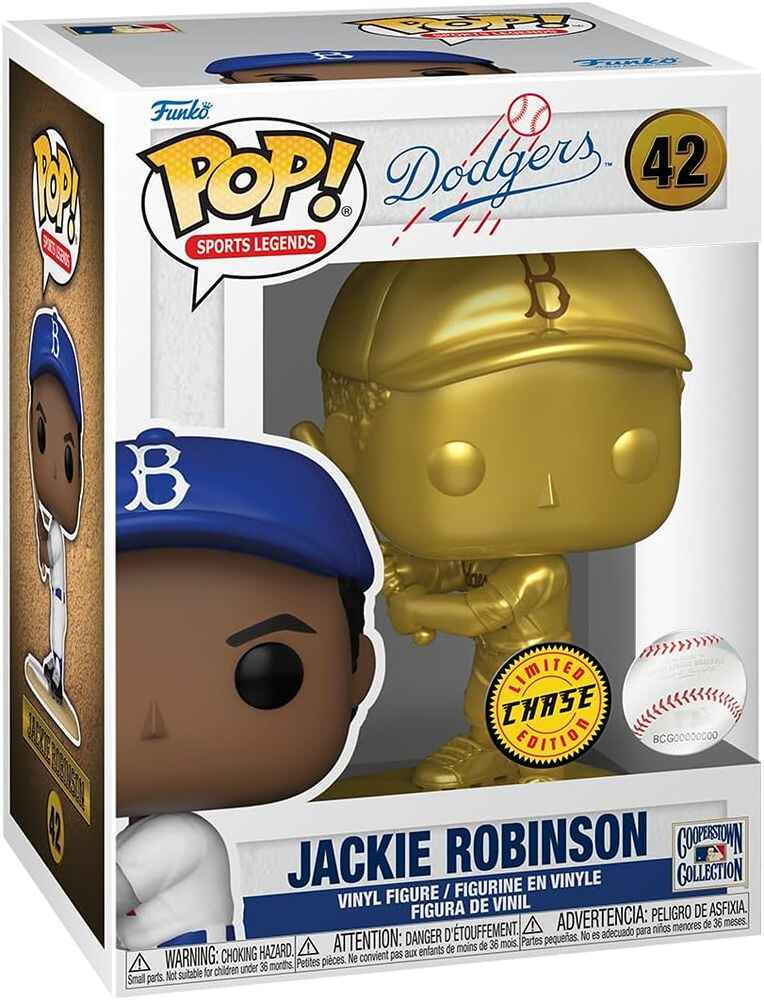 Pop Sports MLB Legends Football 3.75 Inch Vinyl Figure - Jackie Robinson Gold Chase #42
