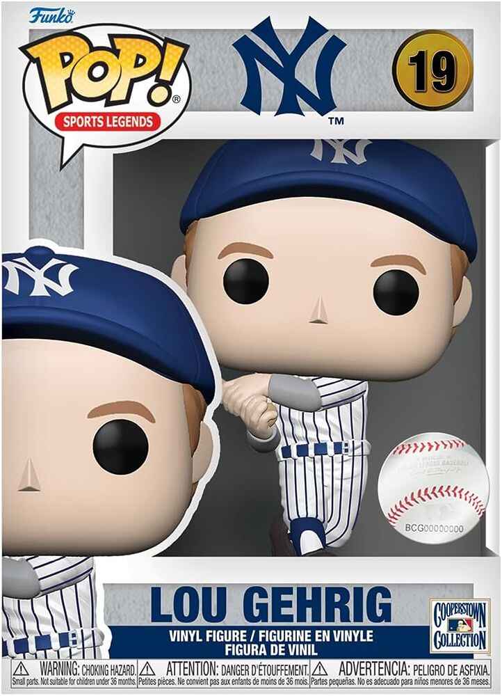 Pop Sports MLB Legends Football 3.75 Inch Vinyl Figure - Lou Gehrig #19