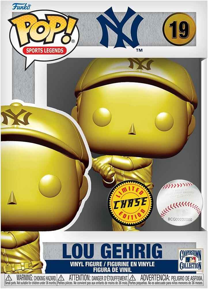 Pop Sports MLB Legends Football 3.75 Inch Vinyl Figure - Lou Gehrig Gold Chase #19