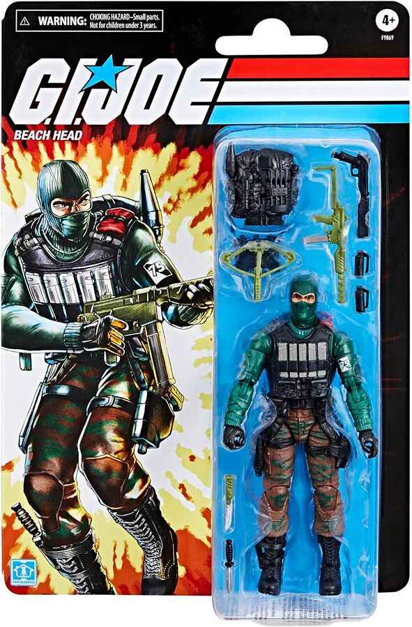 G.I. Joe Classified Series Retro Cardboard Beach Head 6 Inch Action Figure