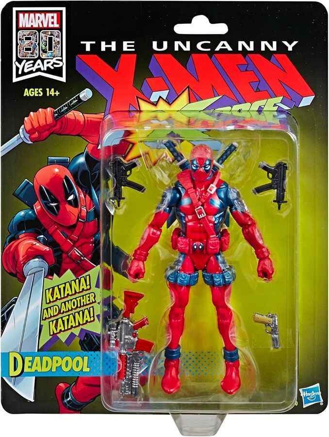 Marvel Legends 80th Anniversary X-Force Deadpool Retro Card 6 Inch Action Figure