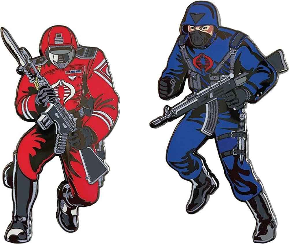 G.I. Joe Crimson Guard and Cobra Officer 3 Inch Retro Action Pin