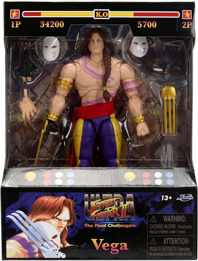 Street Fighter II The Final Challengers Vega 1:12 Scale 6 Inch Action Figure