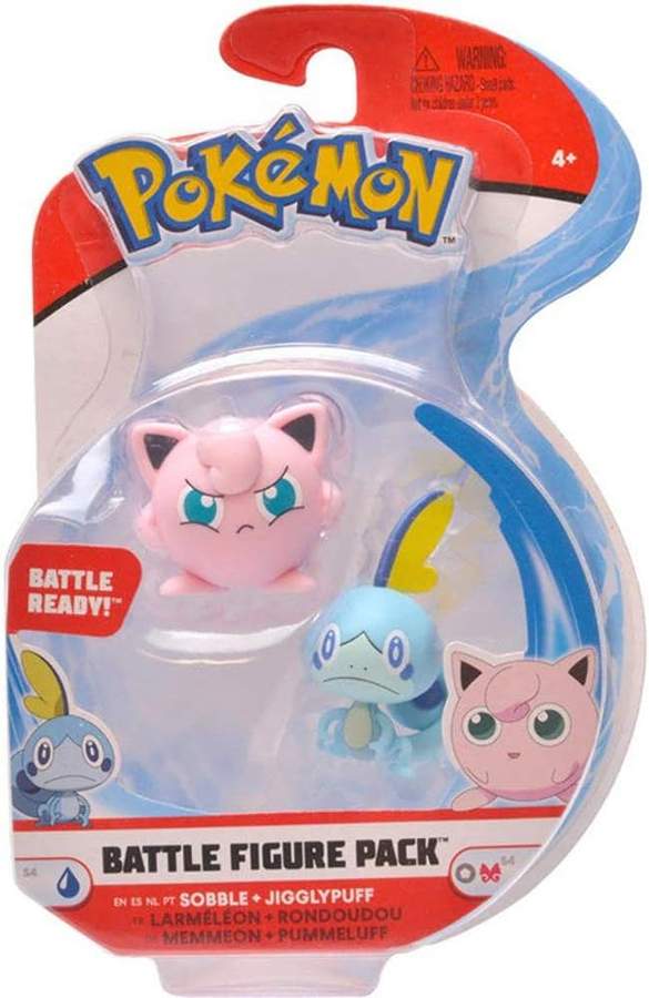 Pokemon Sobble & Jigglypuff 2 Inch Battle Figure 2-Pack